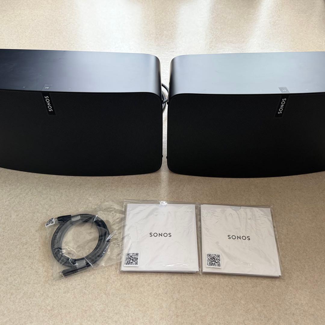 SONOS PLAY:5 Gen2（ブラック）2台 ジャンク扱い／動作確認済み