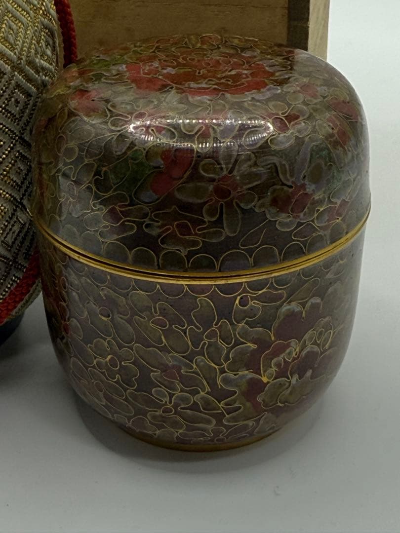 七宝　棗　銅　アンティーク