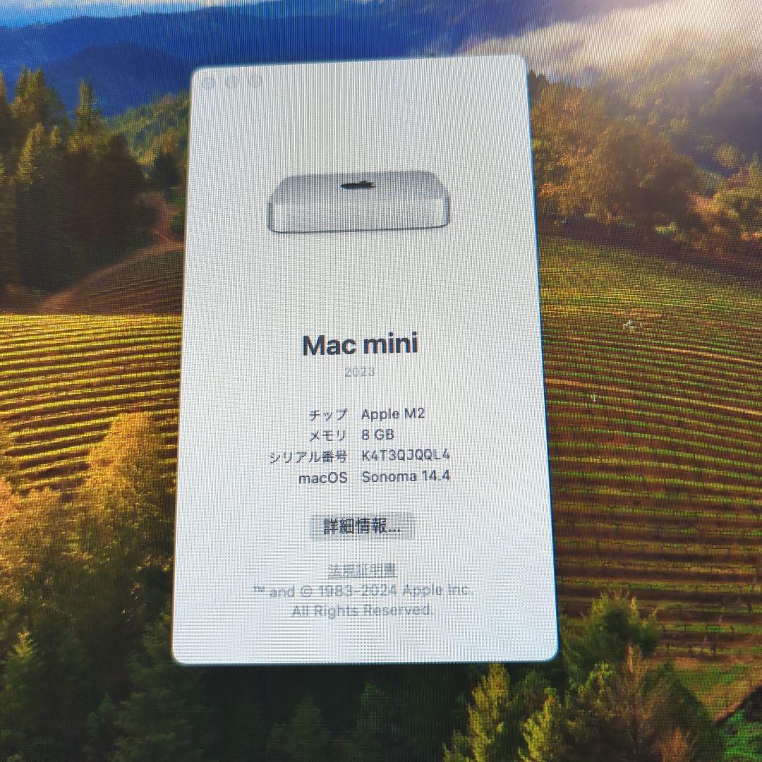 美品 Apple M2 Mac mini 2023 メモリ8GB