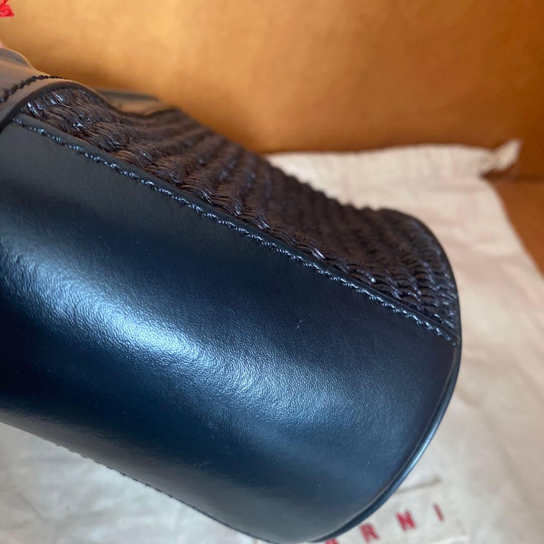 お値下げ MARNI かごバッグ トロピカリア マイクロ ブラック 黒