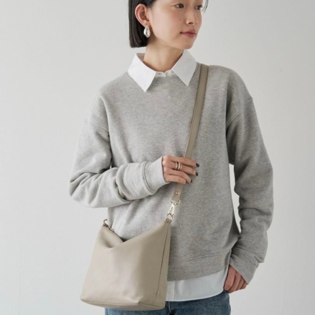 ラシット　ソフトレザー　2way シンプルショルダーバッグ