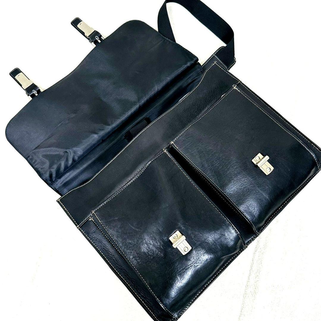極美品 ウィルソンズレザー 2way ビジネスバッグ ブリーフケース 2室本革