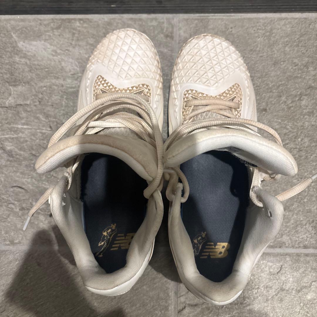 New Balance S01 スパイク ホワイト/ゴールド　大谷翔平