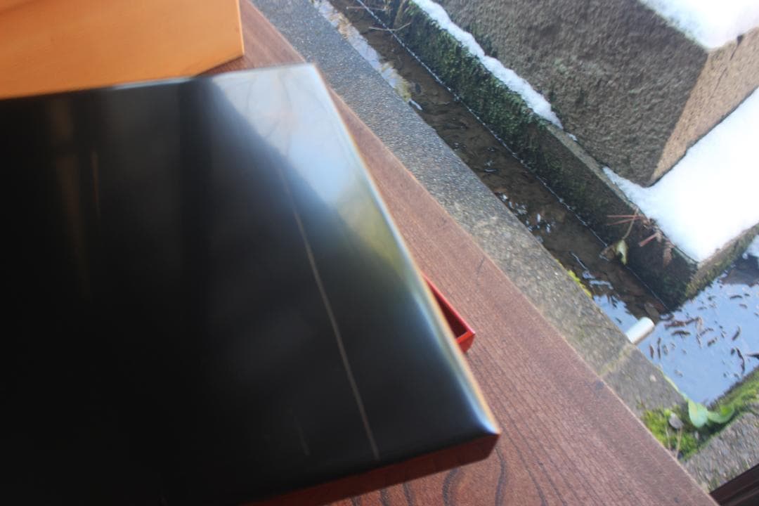 専用！！端正な隅不切デザインに極上朱漆の映える四方折敷5点（検京塗懐石道具