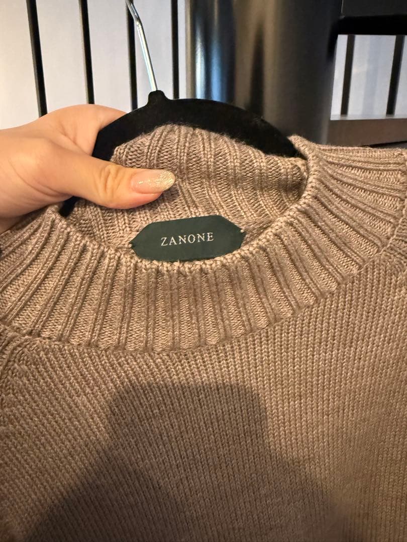 ZANONE ベージュ ニットセーター ハイネック