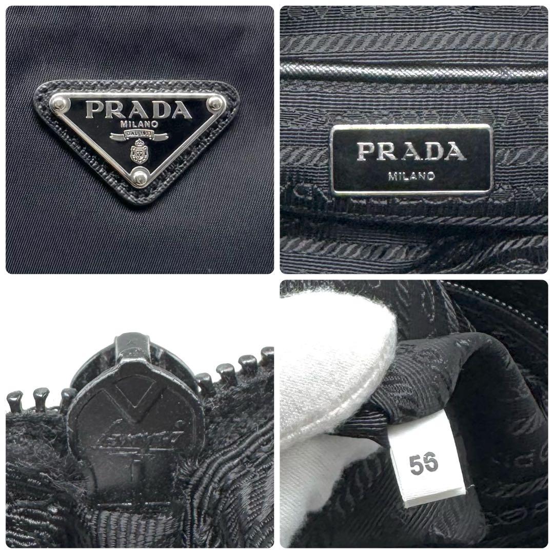 【現行型・極上美品✨】プラダ ショルダーバッグ サフィアーノレザー ナイロン 黒