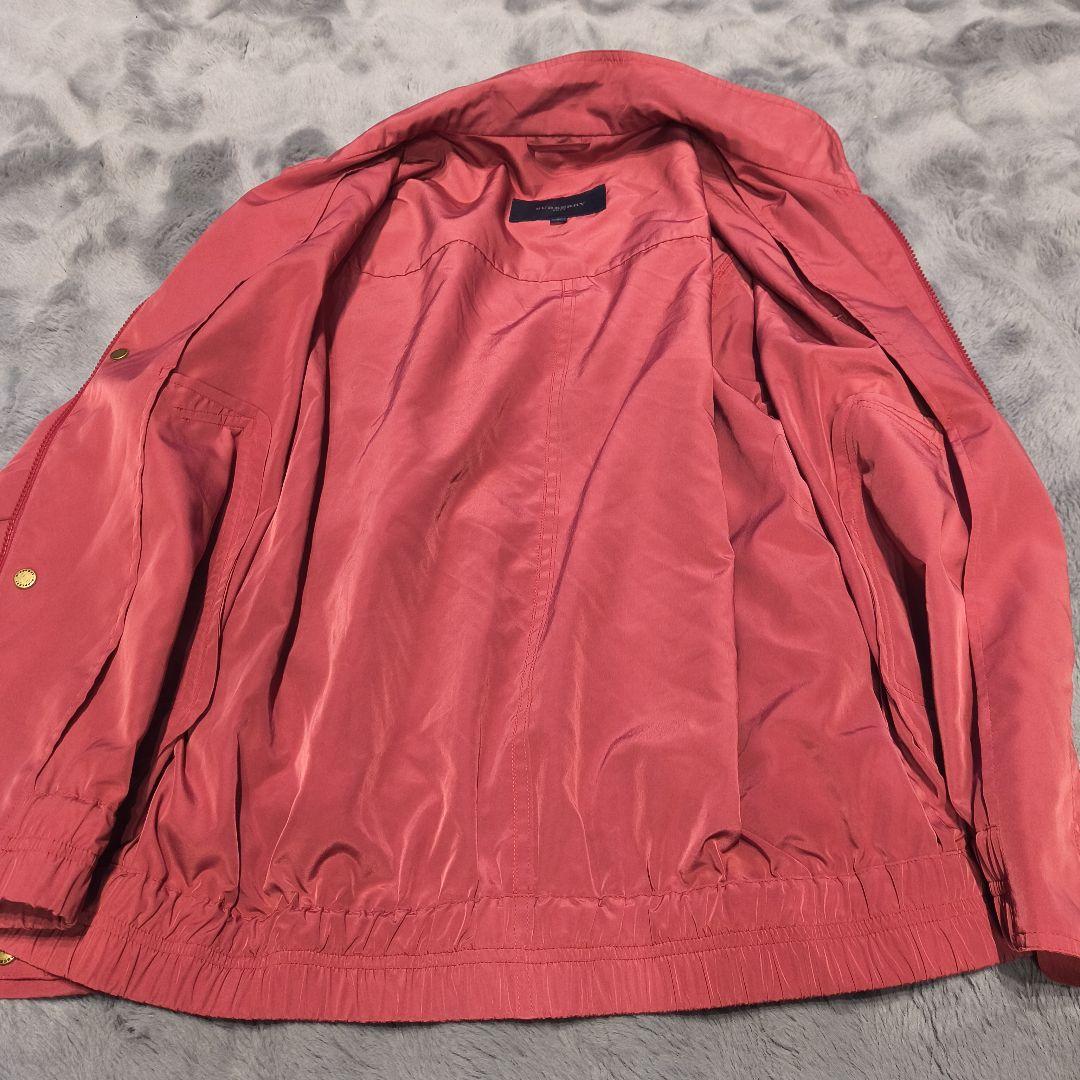 【美品】バーバリー ゴルフ ナイロンジャケット 薄手 エンジ ブルゾン L 赤