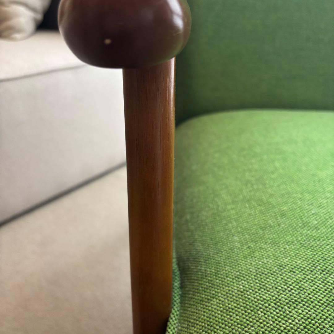 カリモク 60 Kチェア　1人掛け　シングル　ソファ　タープグリーン　緑