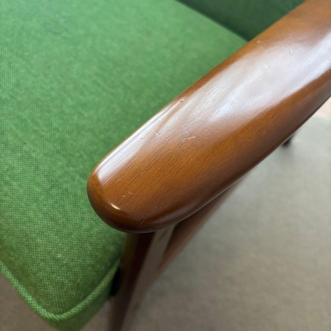 カリモク 60 Kチェア　1人掛け　シングル　ソファ　タープグリーン　緑