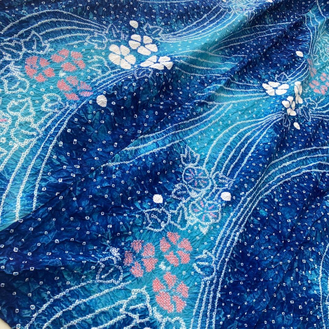 ないち 有松絞り浴衣　身丈160cm 裄70cm 手縫い No.1-23