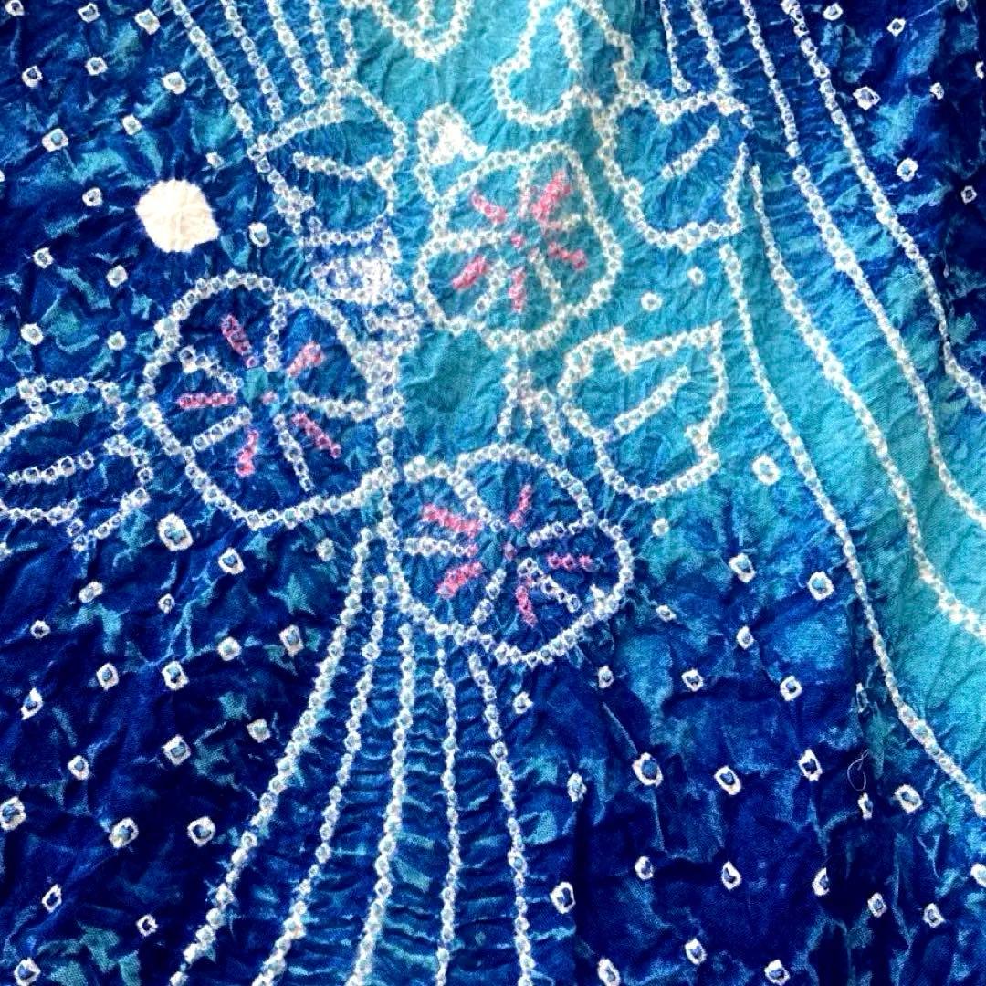 ないち 有松絞り浴衣　身丈160cm 裄70cm 手縫い No.1-23