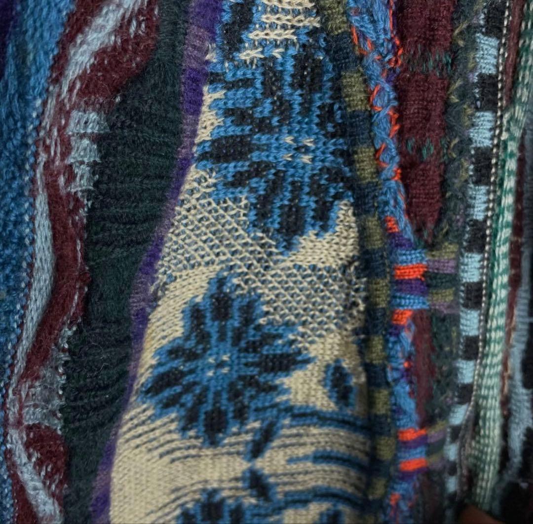 【1点モノ】クージー☆立体 3D編み アボリジニアート ニット セーター