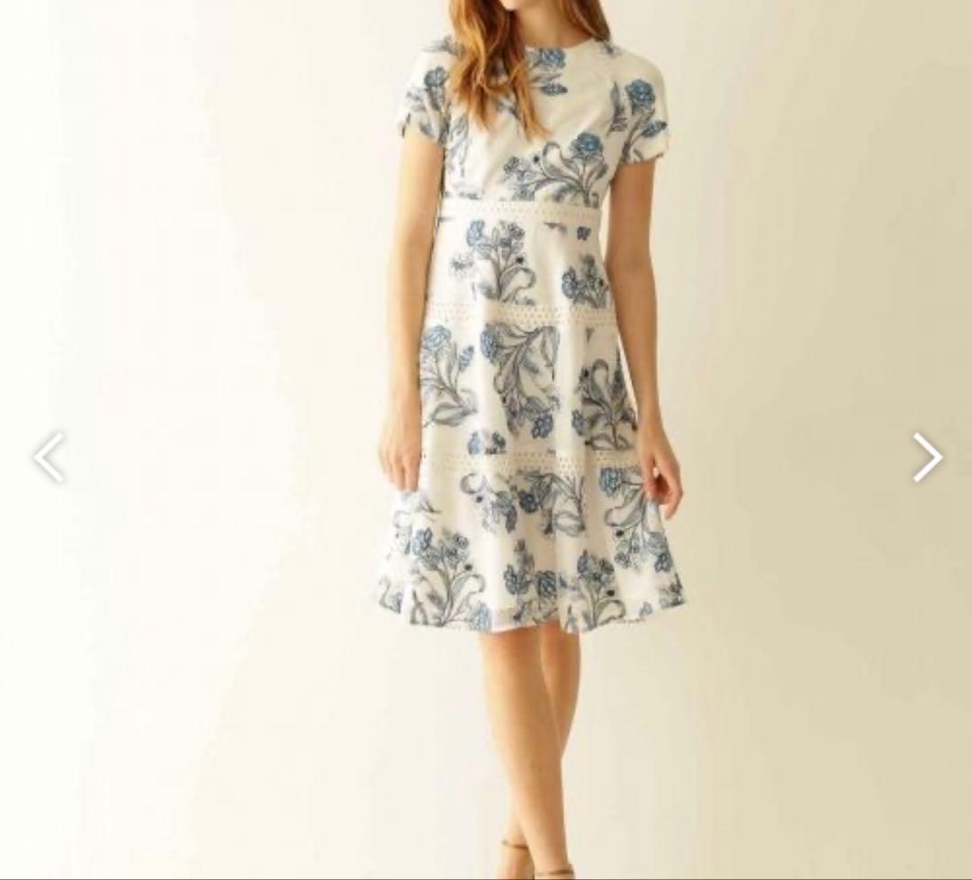 新品 GRACE CONTINENTAL メッシュマルチフラワー ワンピース