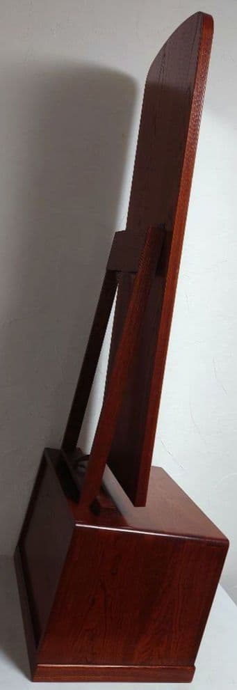 高級天然木 鏡台 姿見 ドレッサー 昭和レトロ ミラー 収納 引き出し 小箪笥