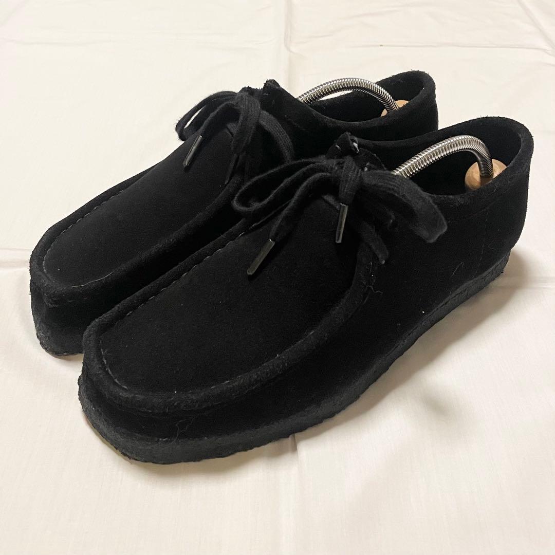 美品 26.5cm US9 42 クラークス ワラビー ブラック