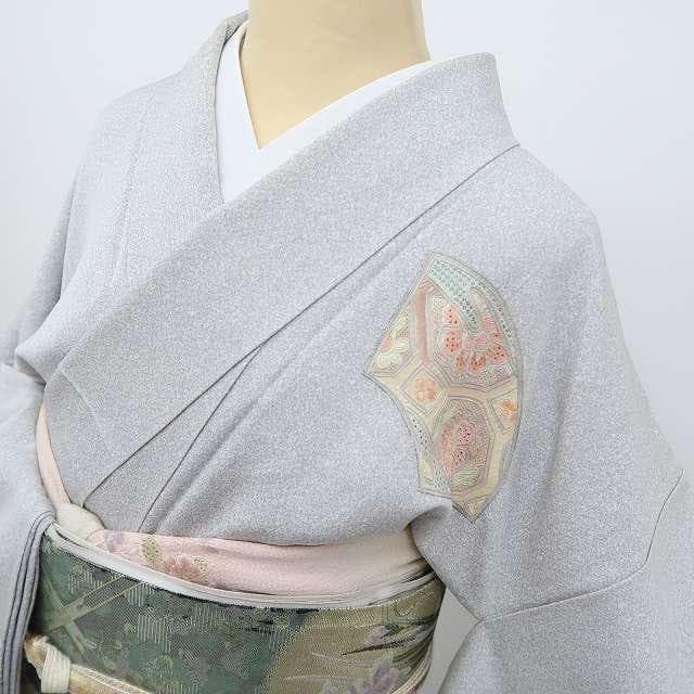 蘇州刺繡 正絹 着物“シックな幻想に優雅に映える花扇☆”訪問着 R-45