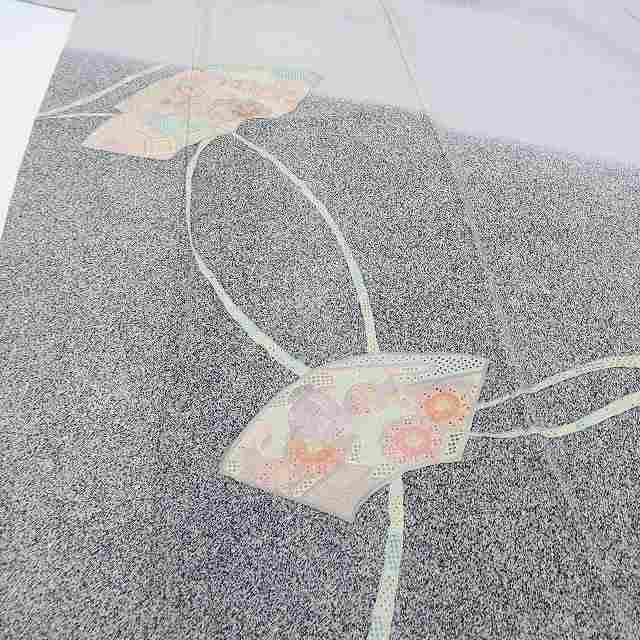 蘇州刺繡 正絹 着物“シックな幻想に優雅に映える花扇☆”訪問着 R-45