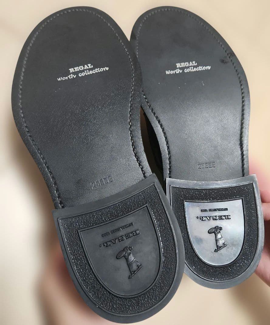 (極美品)REGAL Uチップ 黒 25.0cm