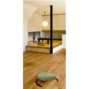 あぐら椅子/正座椅子 【スウィング背もたれ付き モスグリーン×ブラック