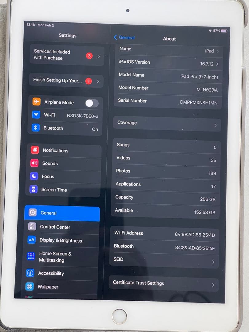 比較的美品☆iPadPro 256GB 9.7インチ WIFIモデル☆