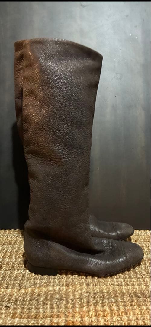 【美品】BOTTEGA VENETA ボッテガべネタ ニーハイ レザーブーツ