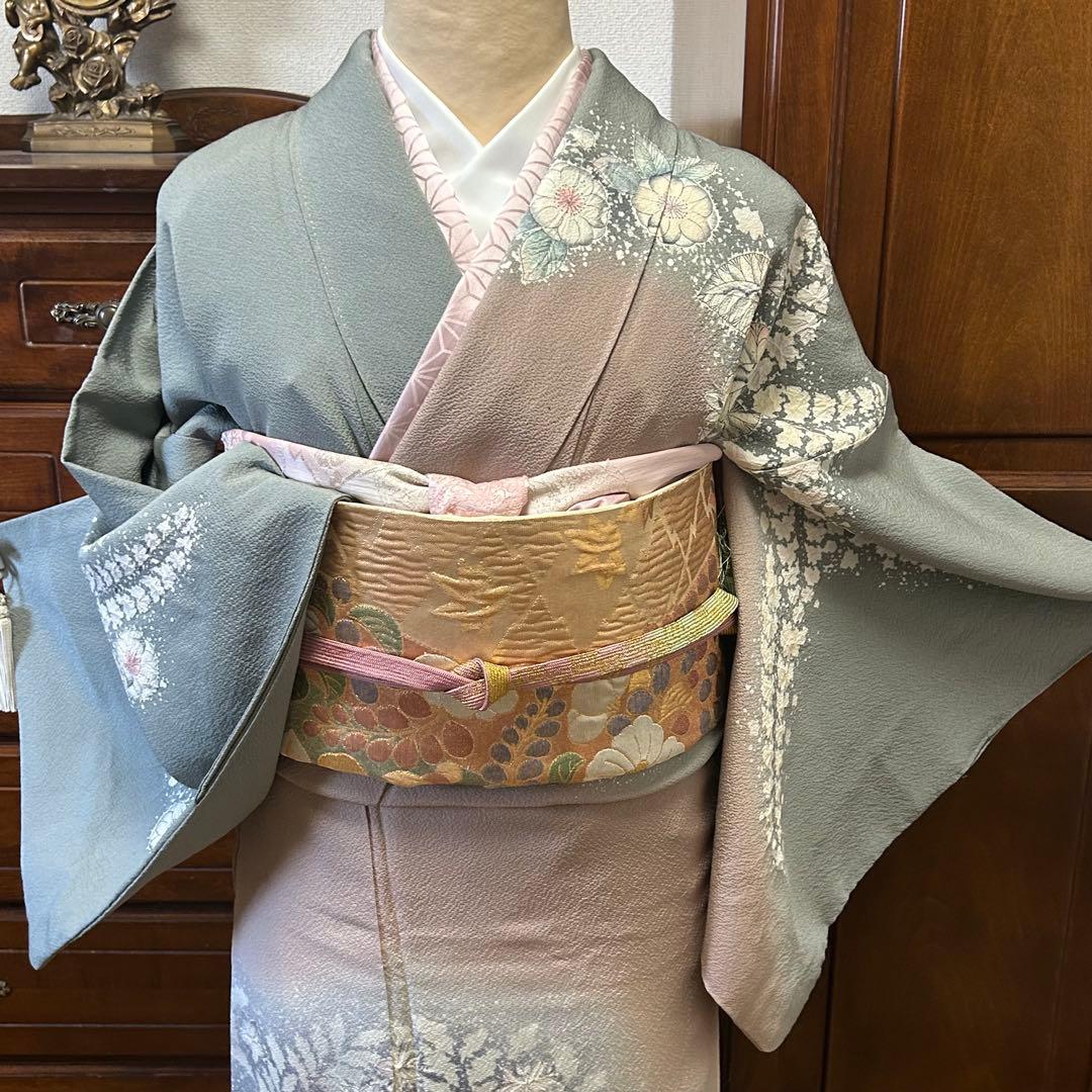 逸品　【翠山工房　辻が花　絞り】　訪問着