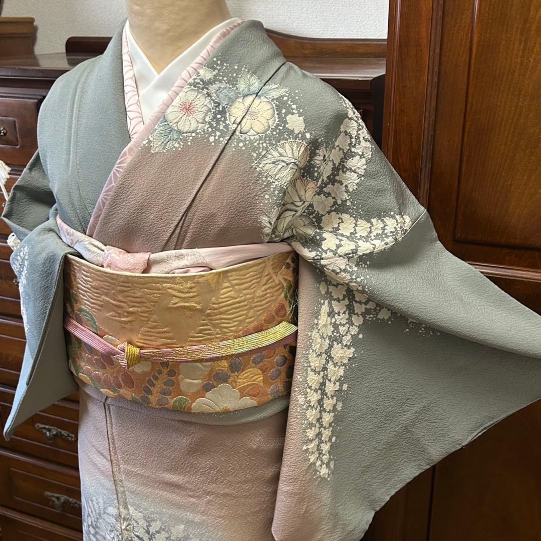 逸品　【翠山工房　辻が花　絞り】　訪問着
