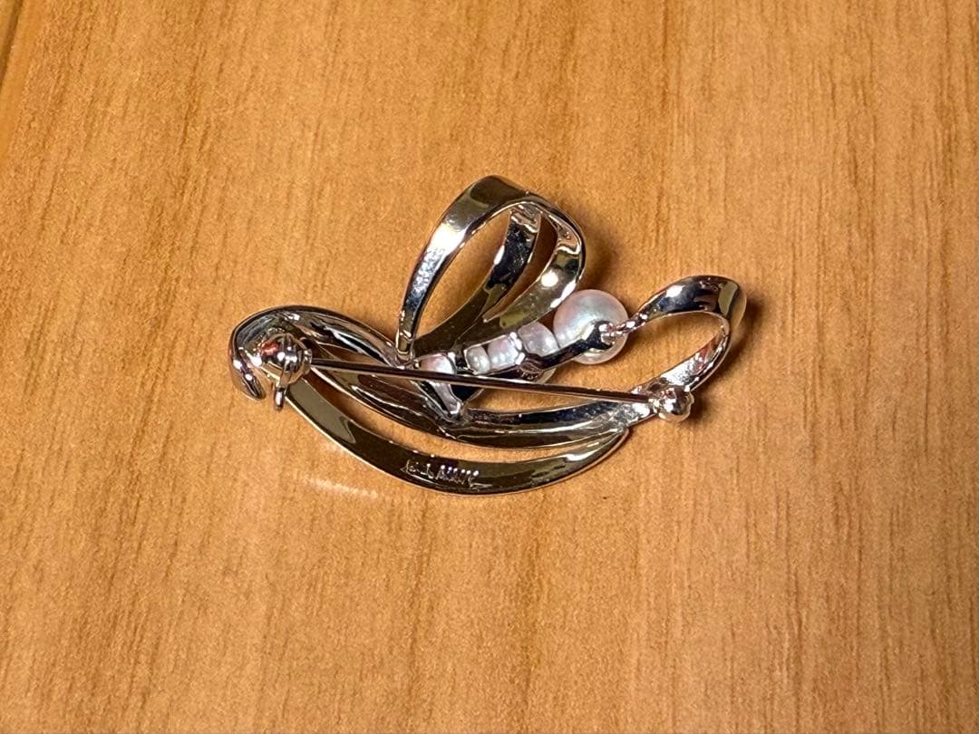 超レア！ヴィンテージ ミキモト アコヤパールブローチ M S・NHK 刻印