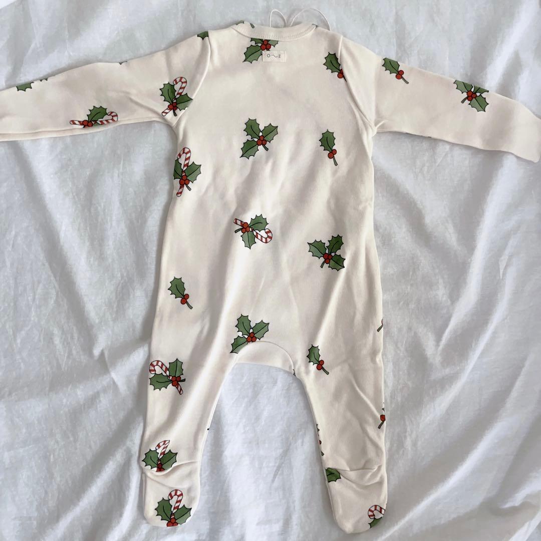 新品未使用　タグ付き　organic zoo クリスマスロンパース　0-3m