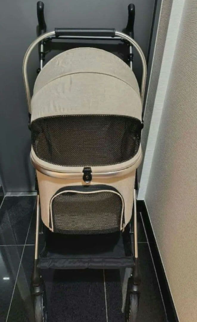 bow＆mew　ペットカート　ベージュ 小型犬向け　分離　自立　軽量　中古品