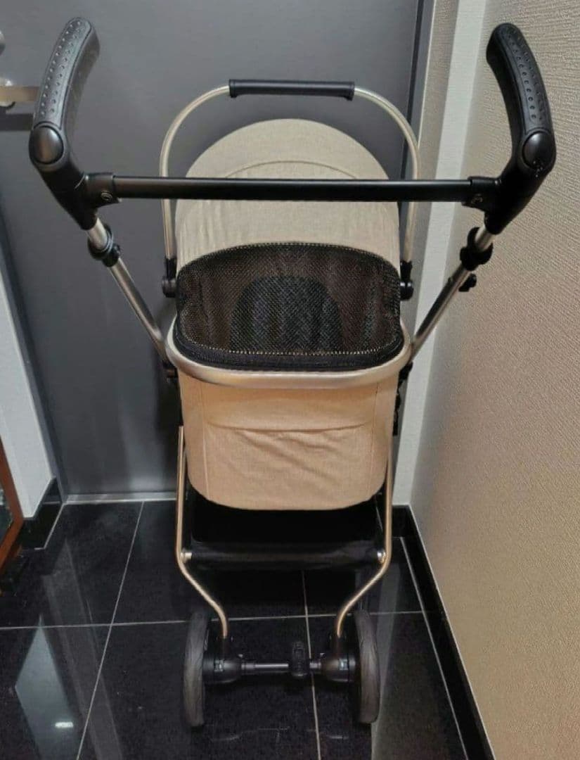 bow＆mew　ペットカート　ベージュ 小型犬向け　分離　自立　軽量　中古品