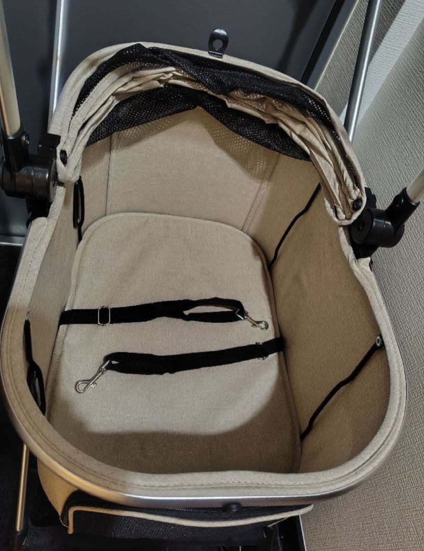 bow＆mew　ペットカート　ベージュ 小型犬向け　分離　自立　軽量　中古品