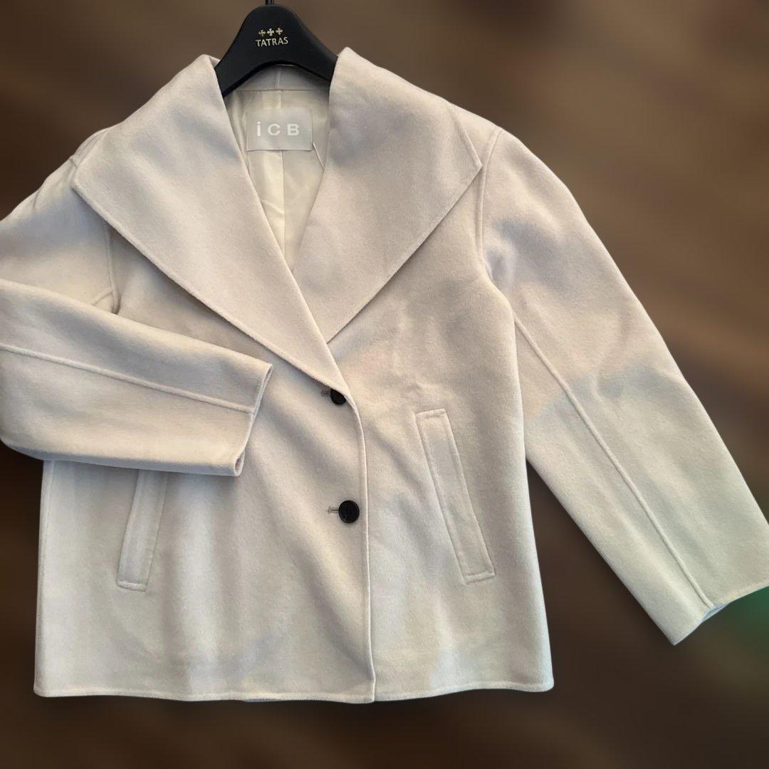 【新品.未使用】☆ICB カシミヤウールコート サイズ4(9号)55,000円