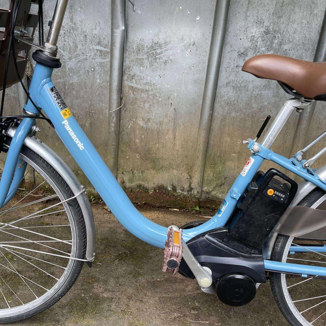 送料無料条件付 Panasonic 電動アシスト自転車 水色
