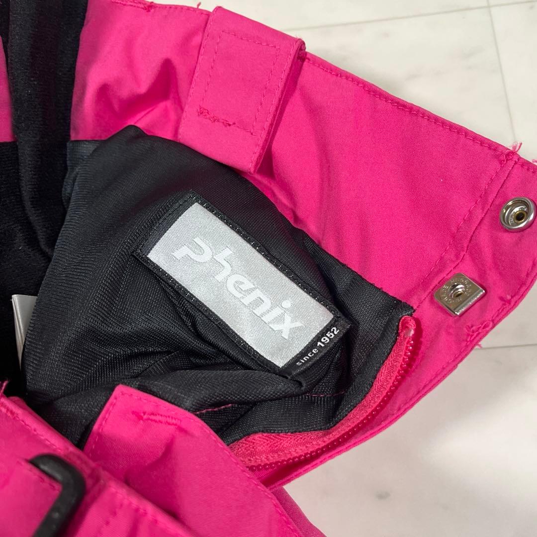 フェニックス スキーウエア レディース M ピンク 黒 雪模様 ウエア上下