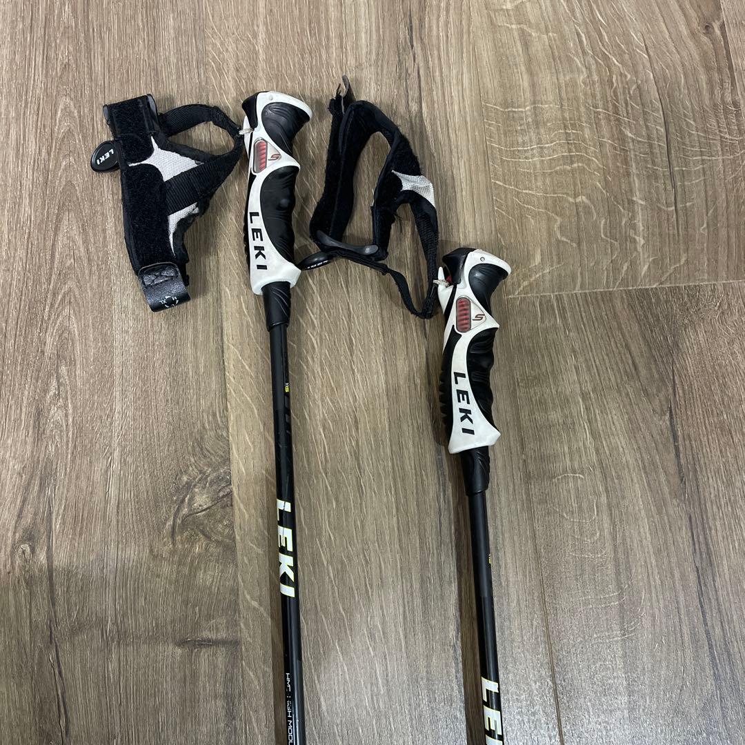 LEKI スキーストック 115cmカーボン製&トリガーストラップ