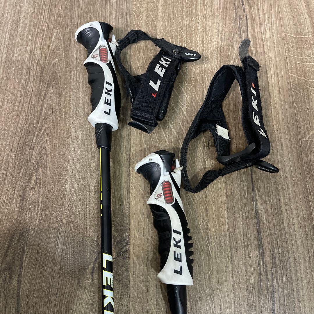 LEKI スキーストック 115cmカーボン製&トリガーストラップ