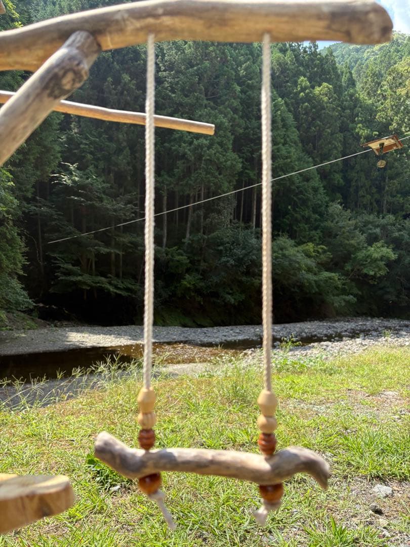 ハンドメイド　流木　バードアスレチック　バードジム　流木インテリア