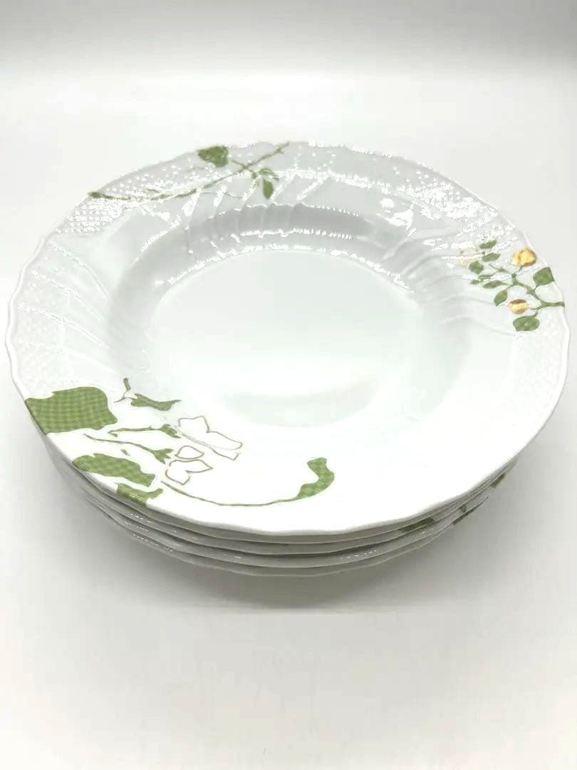 リチャードジノリ フィオーリベルディ陶器皿 5枚セット 約23cm