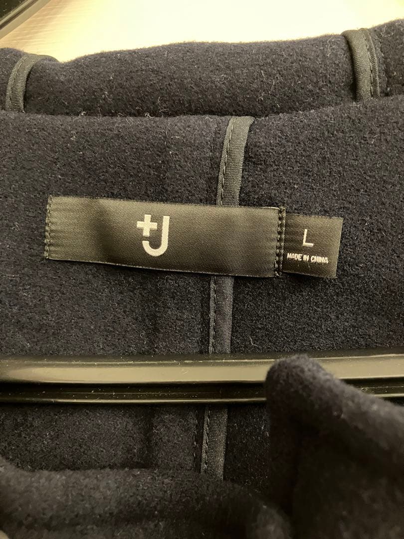【未使用タグ付き】UNIQLO＋J メンズ　ダッフルコート　ネイビー　L