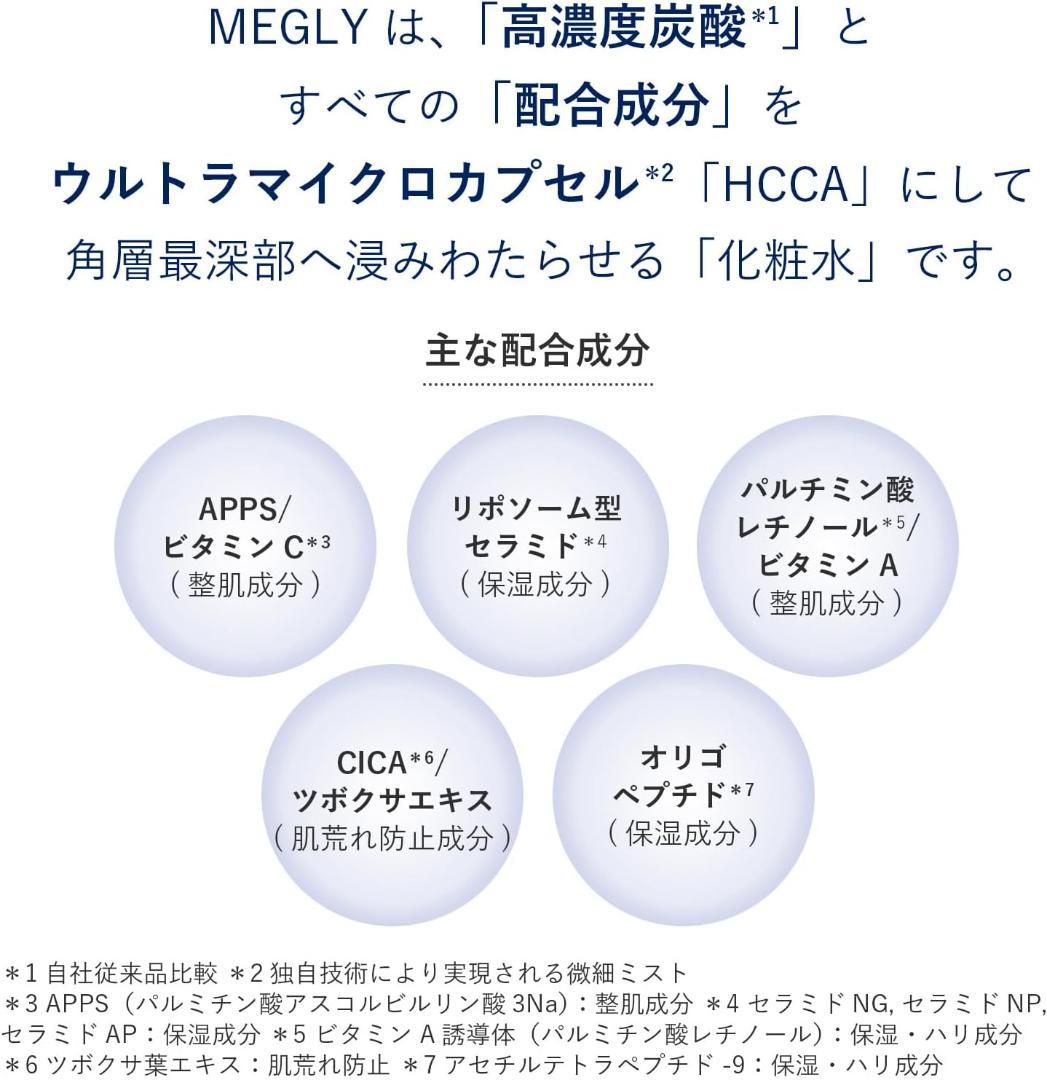 MEGLY　スターターキット 　本体＋専用化粧水＋炭酸ガスカートリッジ