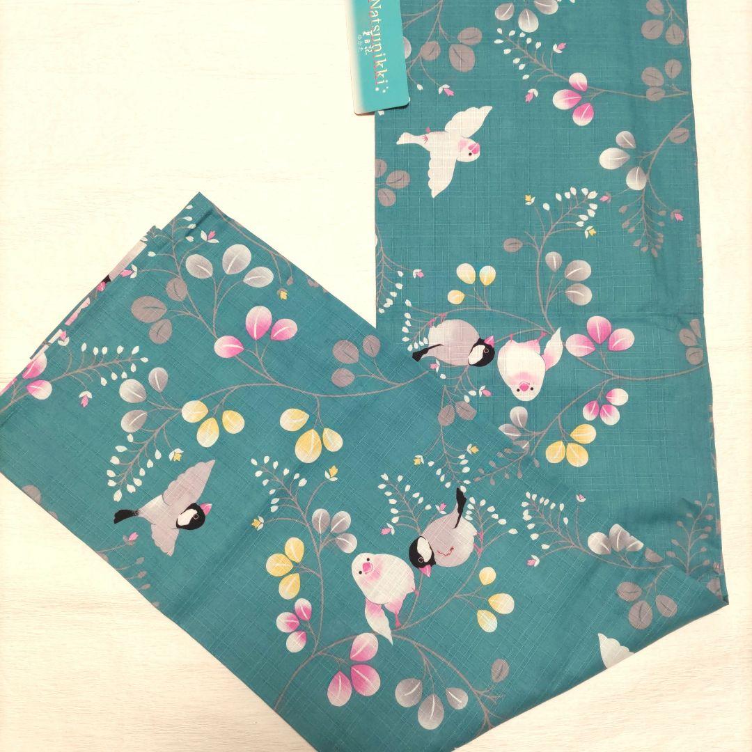 コトリカフェ　小鳥柄　浴衣