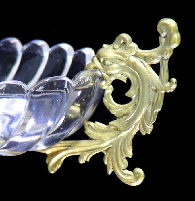 オールド・バカラ 1880年 美術館級ブロンズ装飾 特大 コンポート33.5cm