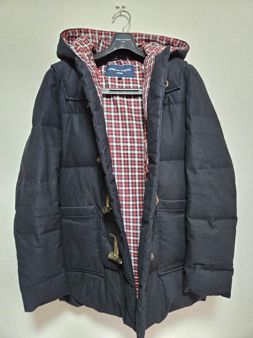 コム・デ・ギャルソン・オム ダウン入りネイビー ダッフルコート