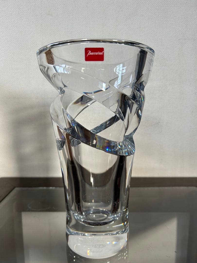 [未使用品]Baccarat (バカラ)トルネード　ベース　クリスタル　花瓶