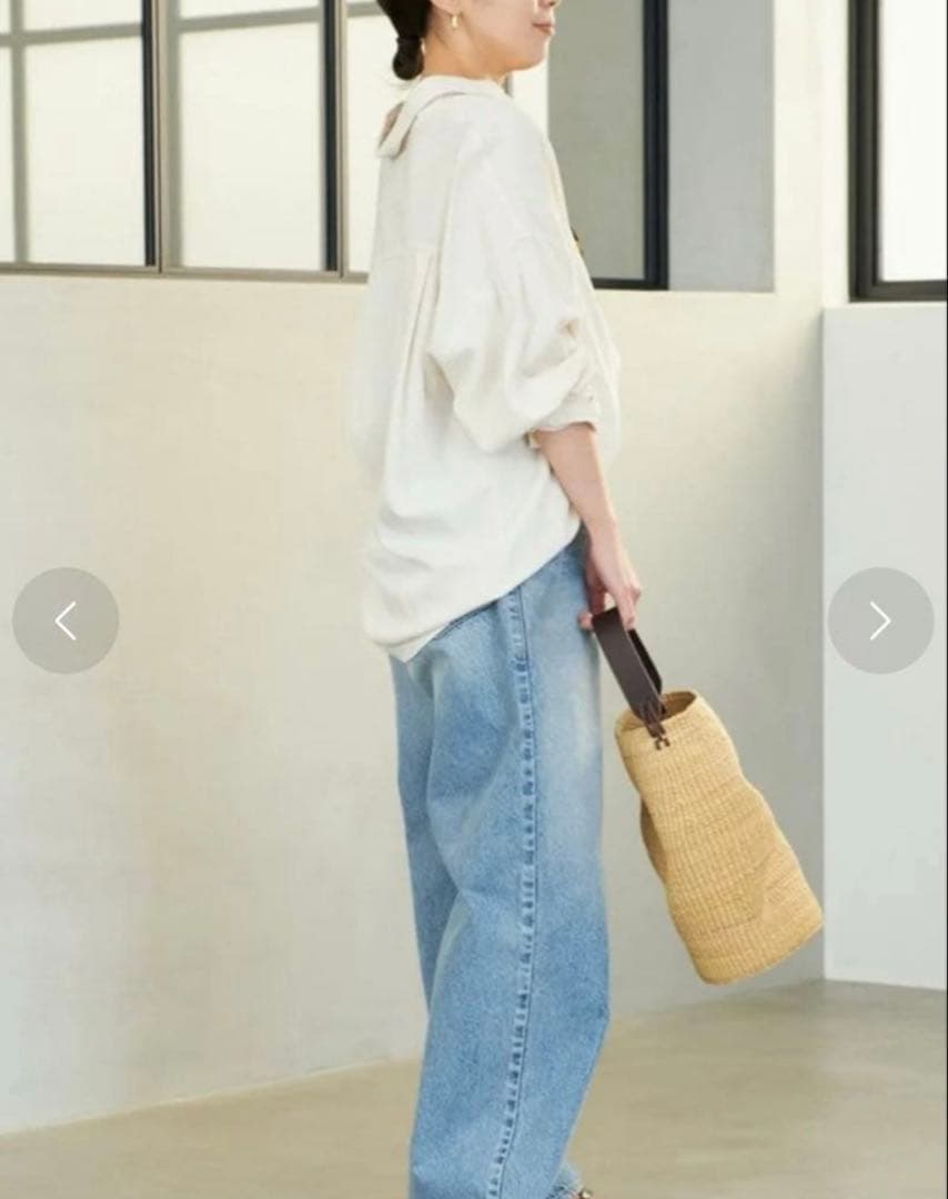 タグあり　美品　プラージュ drapeシャツ　ナチュラル