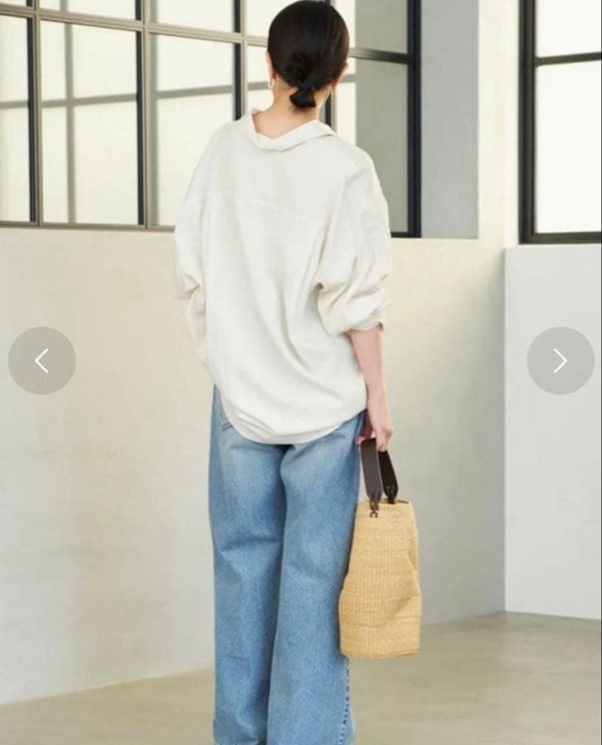 タグあり　美品　プラージュ drapeシャツ　ナチュラル