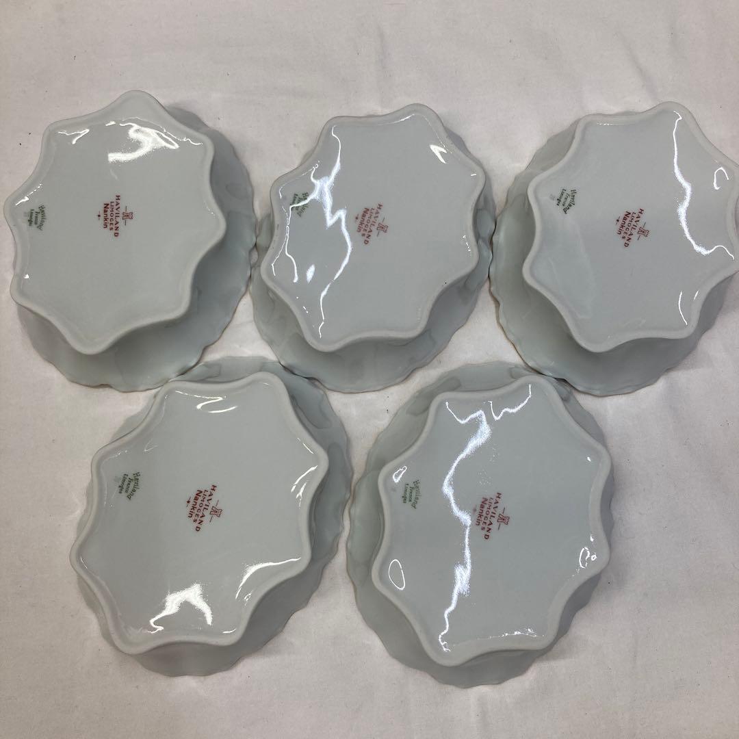 Haviland 青い花柄陶器食器セット 5個