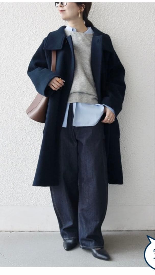 SHIPS any: PURE WOOL スタンド ＆ ビッグカラー コート