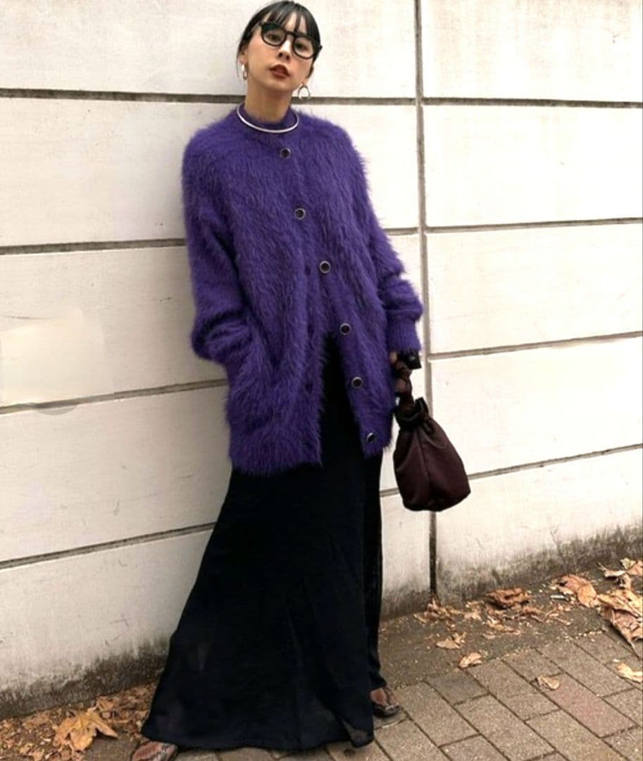 FEATHER OVER CARDIGAN WITH VEST　ameri